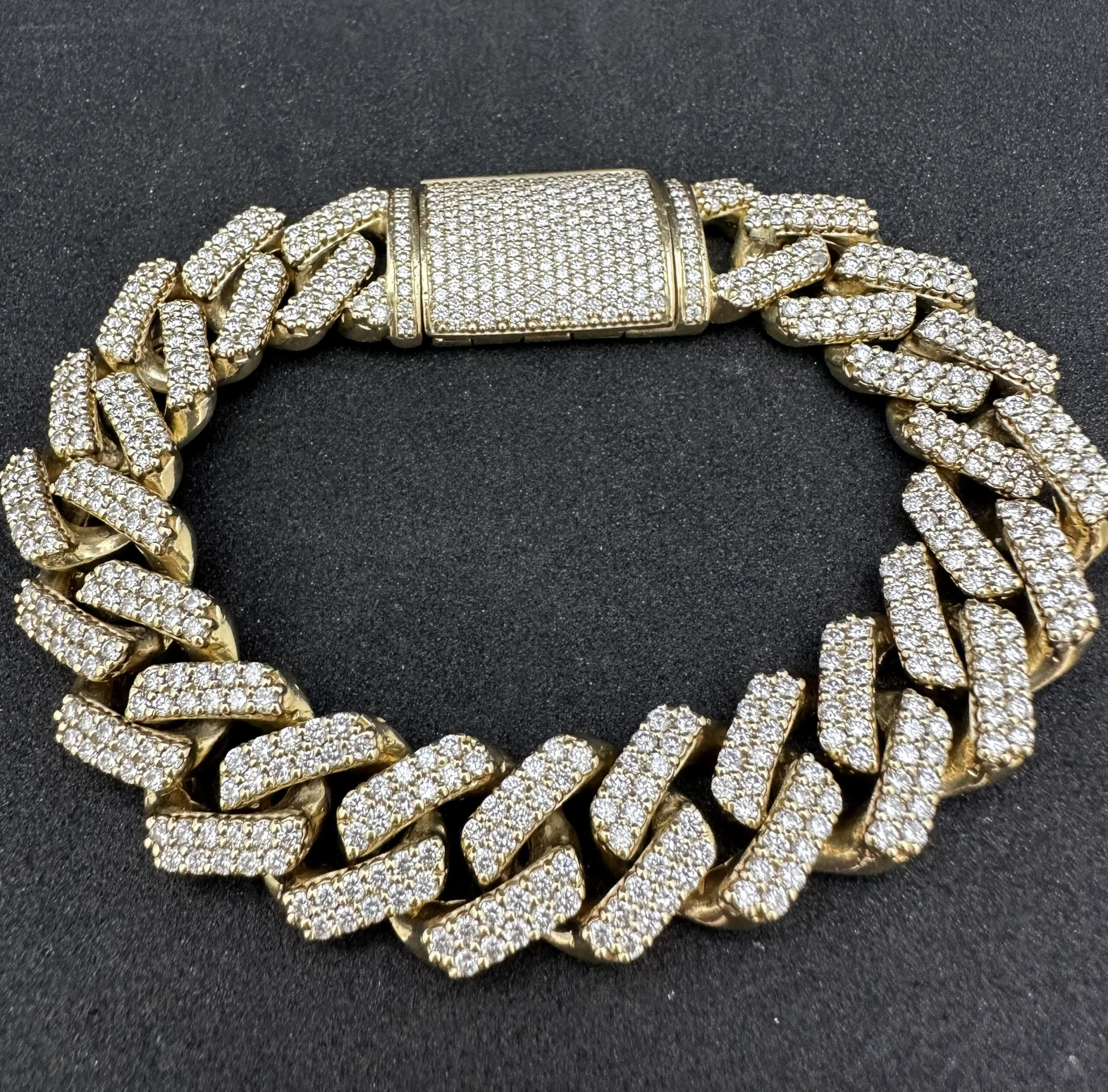 Cuban Link Diamond Bracelet – Rami Jewelry