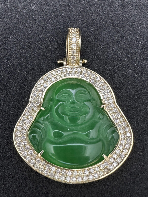 Green Buddha With Diamonds