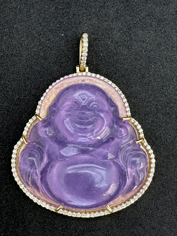 Purple Buddha with Diamonds