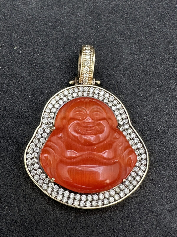 Red Buddha With Diamonds